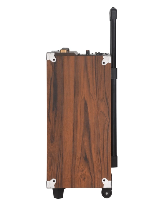 Караоке колонка B-Q12, 50 Вт, Bluetooth, с микрофоном, на колёсиках