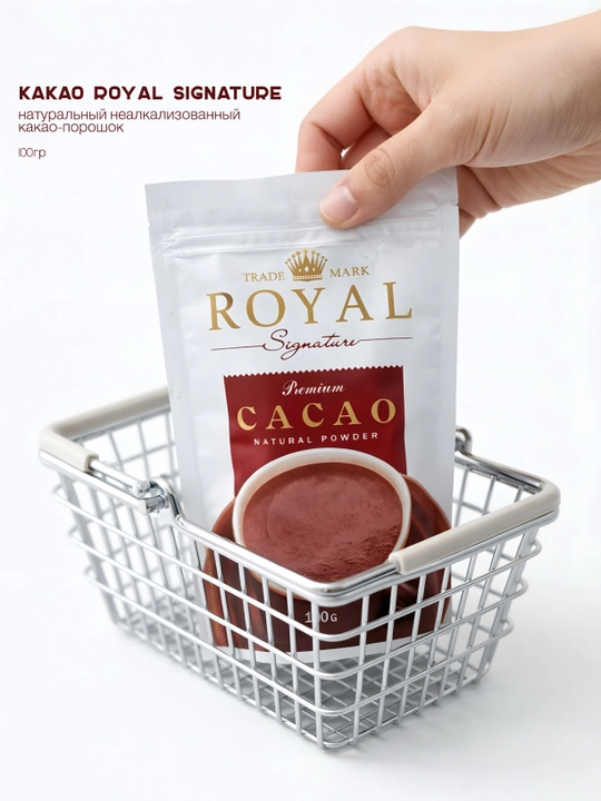Какао-порошок Royal Signature натуральный, 100 г - 