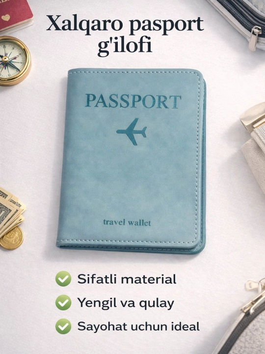 Xalqaro pasport uchun g'ilof, sayohat uchun himoya qopqog‘i - 