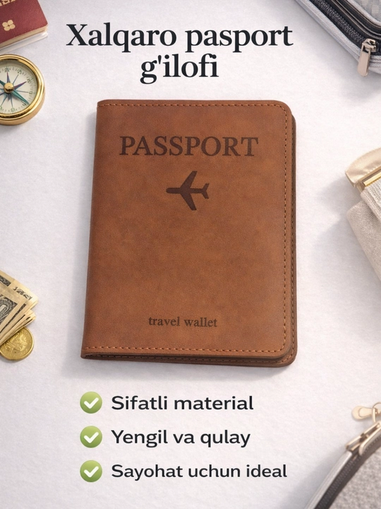 Xalqaro pasport uchun g'ilof, sayohat uchun himoya qopqog‘i - 