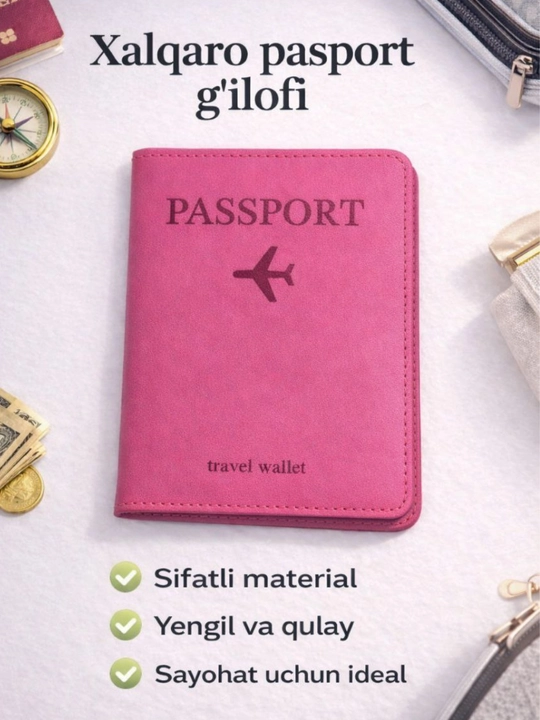 Xalqaro pasport uchun g'ilof, sayohat uchun himoya qopqog‘i - 