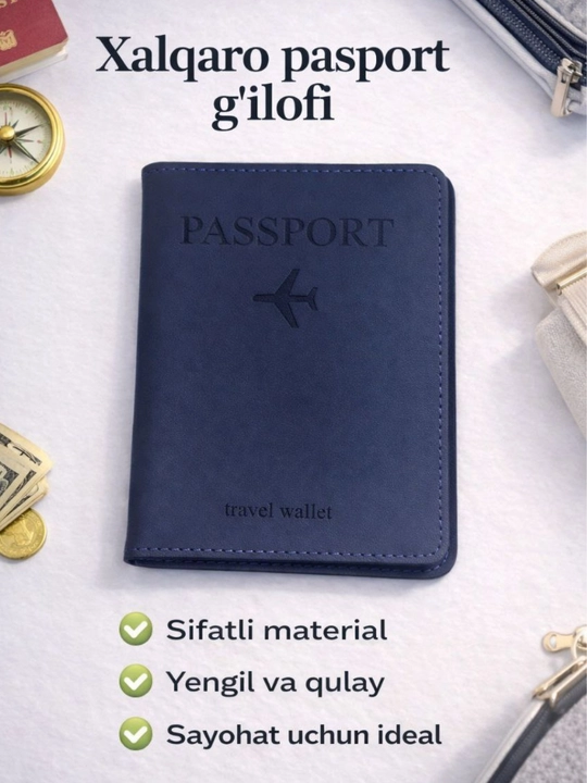 Xalqaro pasport uchun g'ilof, sayohat uchun himoya qopqog‘i - 