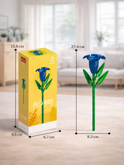 Конструктор Lego Botanical. Конструктор цветов. Лего букет — 2352411-ЛЕГОБОТАНИКБУКЕТРОЗ-ГОЛУБ