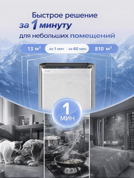 Levoit EverestAir aqlli havo tozalagich 245 m² gacha xonalar uchun (HEPA H13 filtr)