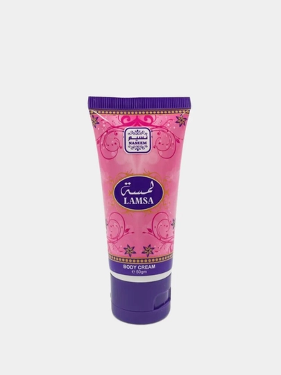 Lamsa Body Cream 50g – tana uchun namlantiruvchi loson, yoqimli hidli parvarish kremi
