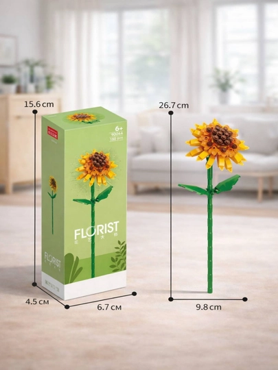 Конструктор Lego Botanical. Конструктор цветов. Лего букет — 2352411-ЛЕГОБОТАНИКБУКЕТРОЗ-ТЕМНБОР
