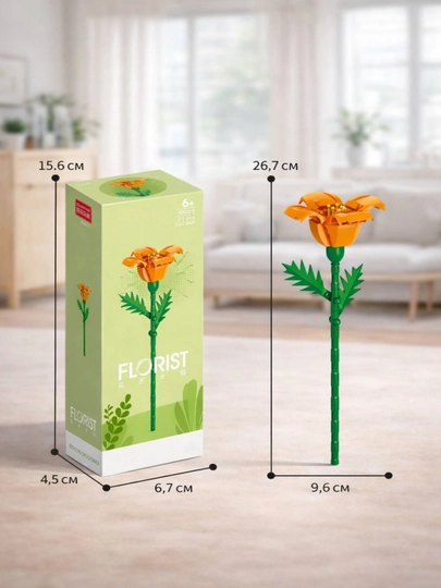 Конструктор Lego Botanical. Конструктор цветов. Лего букет — 2352411-ЛЕГОБОТАНИКБУКЕТРОЗ-ТЕМНРОЗ