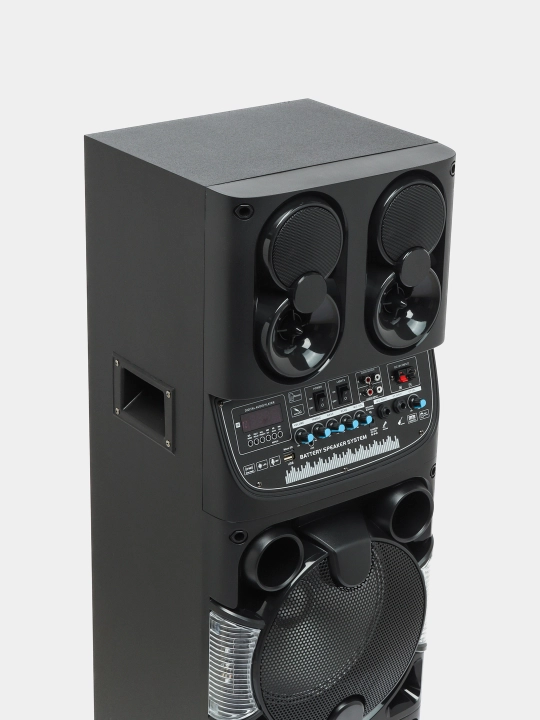 Katta Bluetooth simsiz karnay, karaoke, RGB yoritish, mikrofon va pult bilan