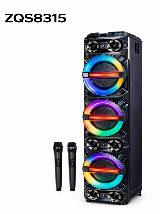 Katta Bluetooth simsiz karnay, karaoke, RGB yoritish, mikrofon va pult bilan