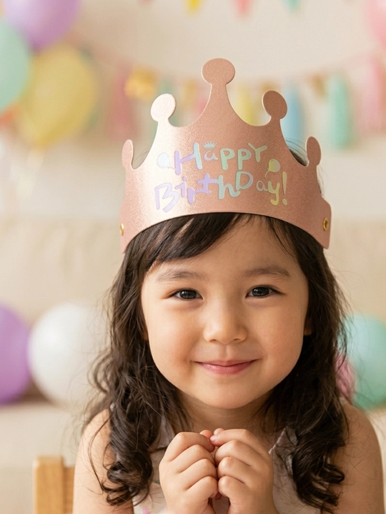 Tug‘ilgan kun uchun bayramona toj "Happy Birthday", o‘g‘il va qiz bolalar uchun
