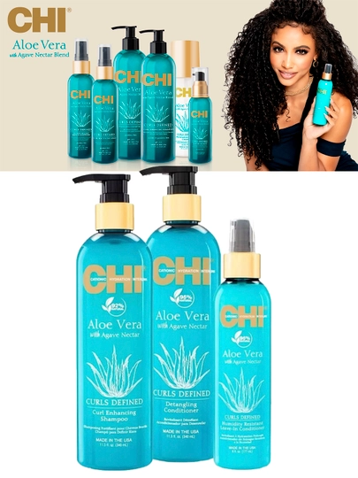 Линия ухода за кудрявыми и вьющимися волосами CHI ALOE VERA