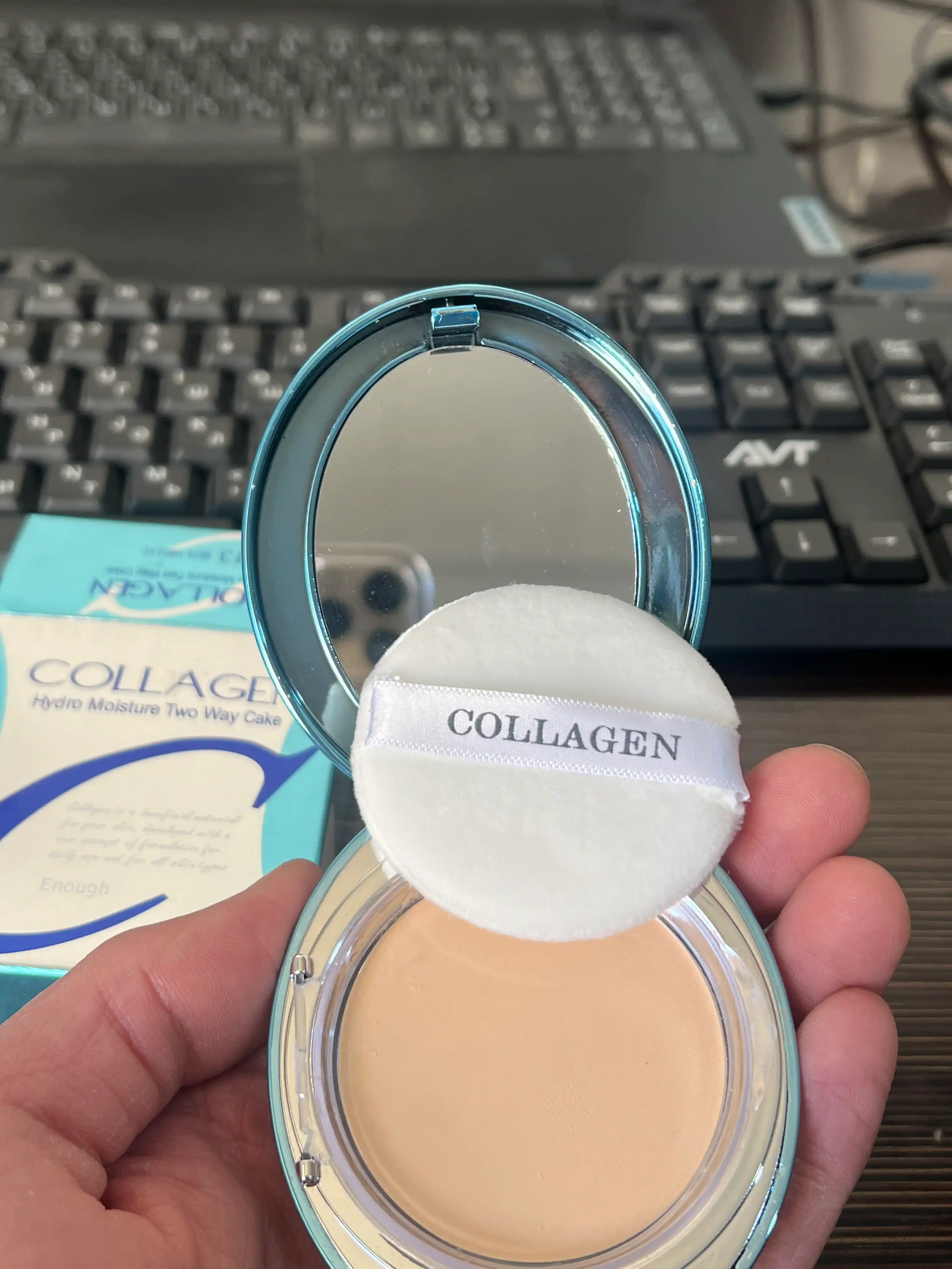 Пудра для лица, Collagen для лица с коллагеном, SPF 25+, для всех типов кожи