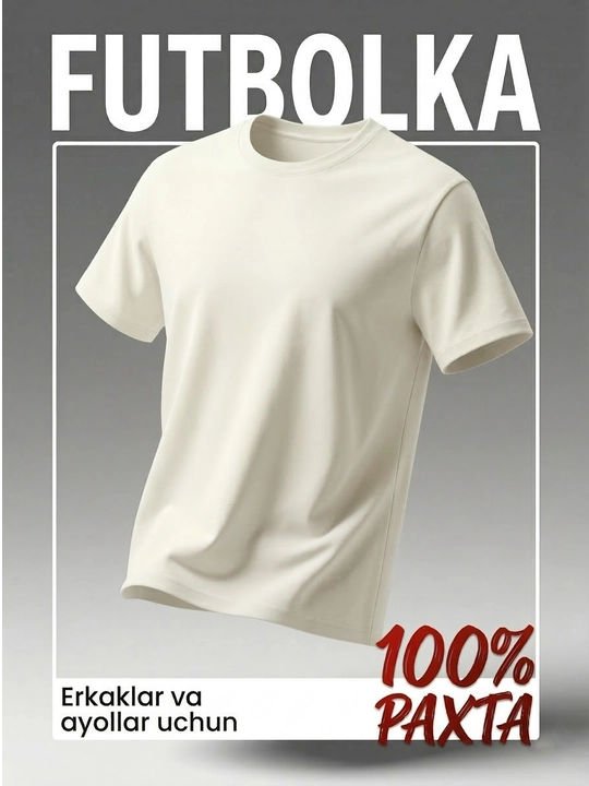Asosiy futbolka, erkaklar uchun, katta o‘lchamli, ayollar uchun futbolka