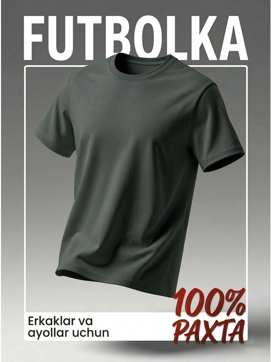 Asosiy futbolka, erkaklar uchun, katta o‘lchamli, ayollar uchun futbolka