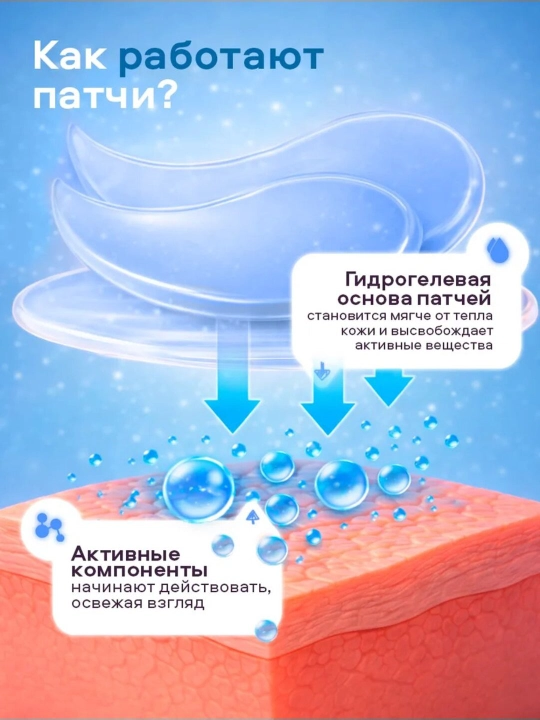 Гидрогелевые патчи для глаз, "Touch For You", 60 штук