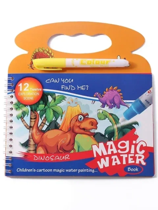Qayta foydalanish mumkin bo‘lgan bolalar uchun suvli bo‘yash kitobi Magic Water Book
