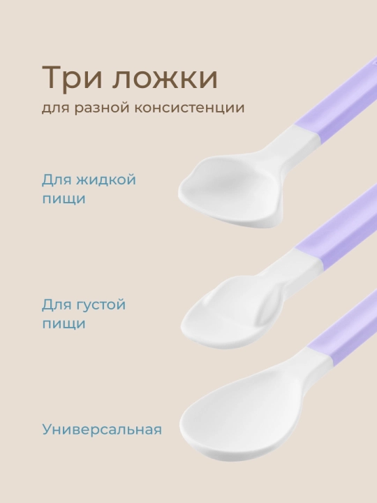 ROXY-KIDS Ложки для прикорма, детский обучающий набор приборов для кормления, 3 шт