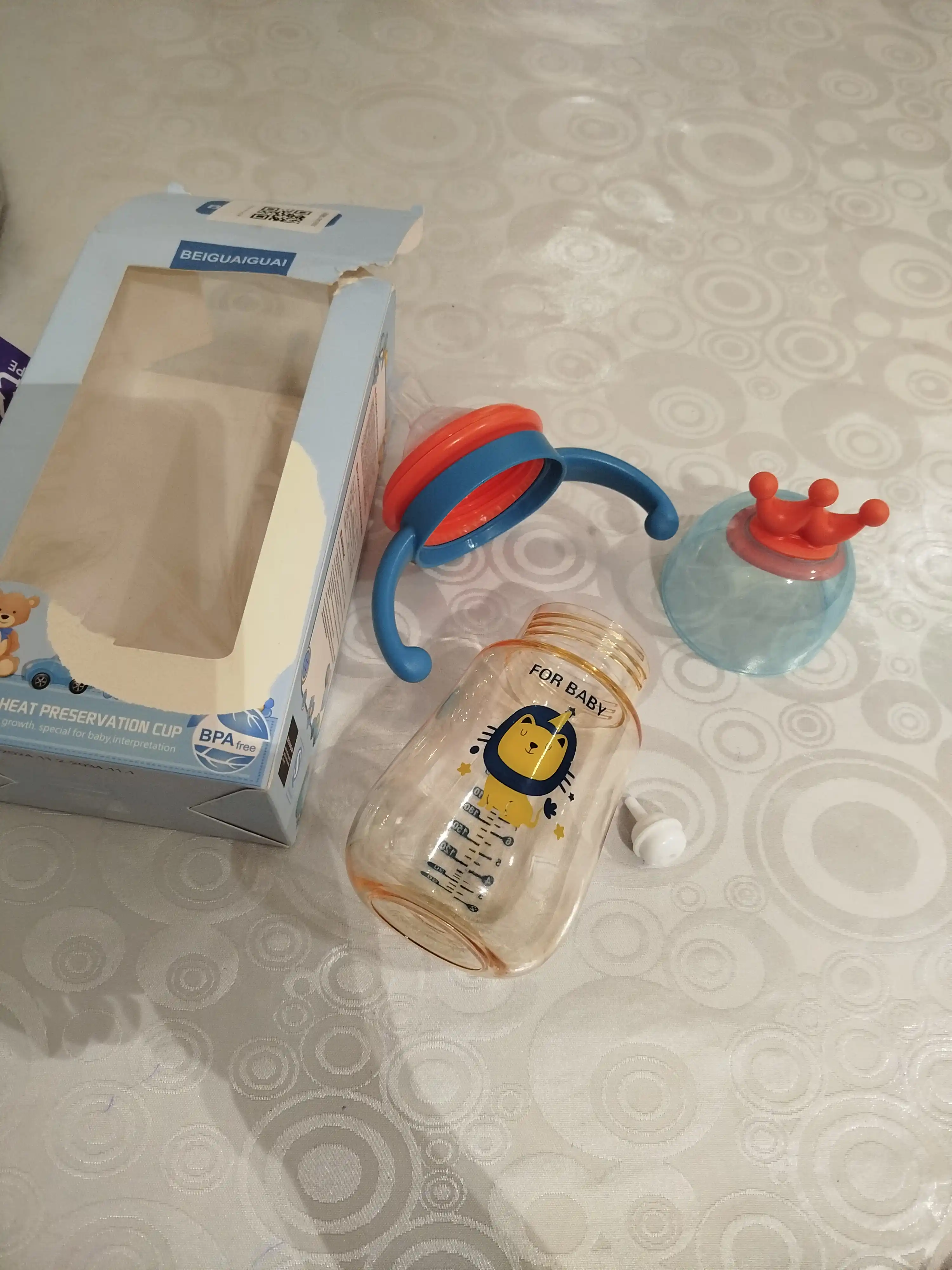 Детская бутылочка для кормления, с ручками и соской, антиколиковая Zi Store