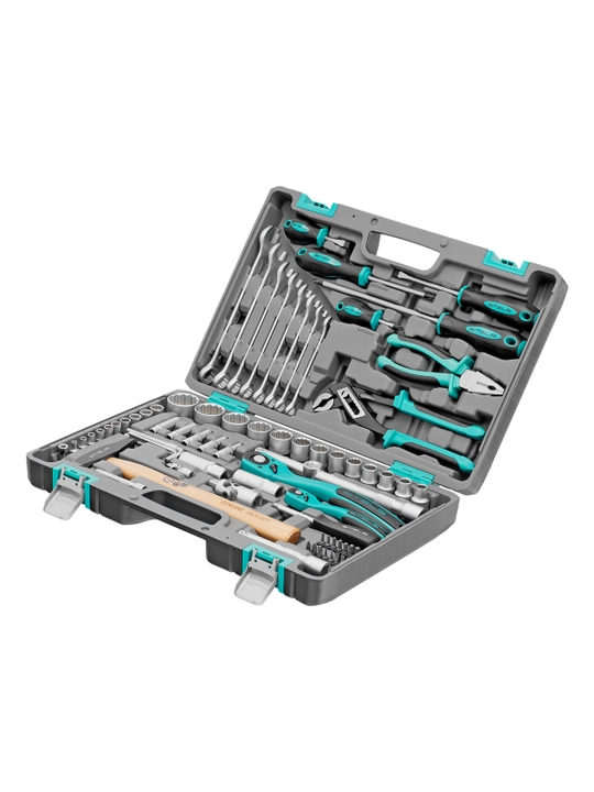 Набор инструментов STELS, 1/2", 1/4", CrV, кейс, 76 предметов, 14116