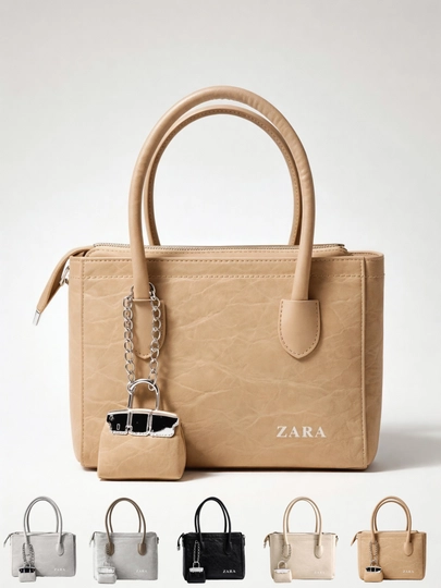 Современная женская сумка-клатч ZARA 2 в 1, с мягким кожаным плечевым ремнем — MODEX1-ZARASUMKA01-КАРМЛН