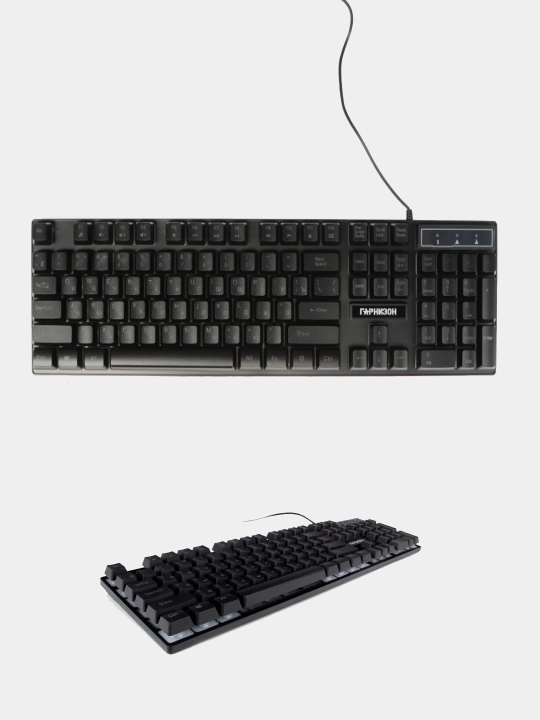 Simli o‘yin klaviaturasi Garrison GK-200GL USB RGB 104kl 12Fn 1,5m yoritgichli