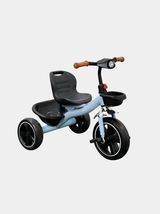 Savatli va sozlanadigan rulli bolalar uch g‘ildirakli velosipedi