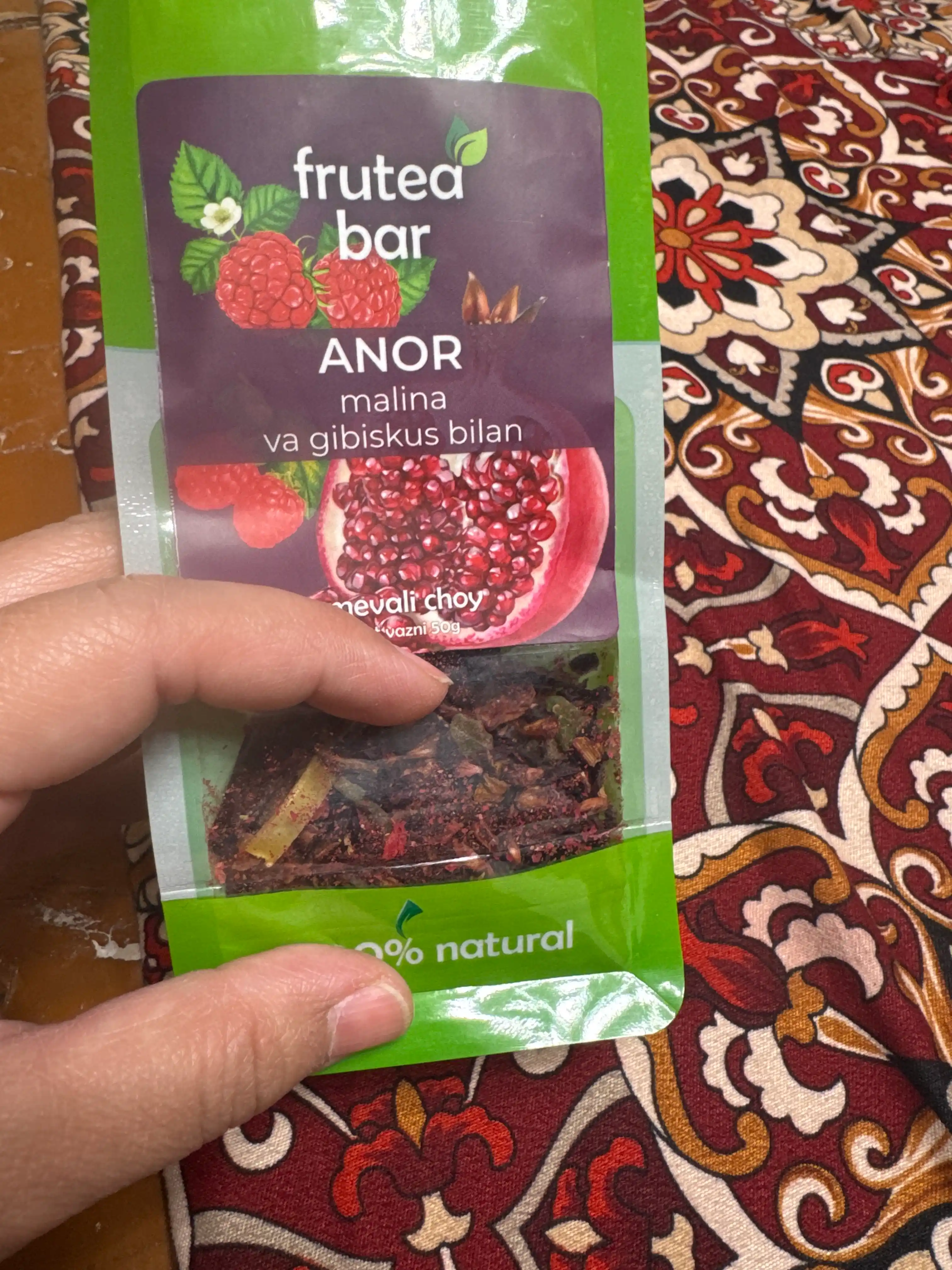 Fruteabar "Гранат с малиной и гибискусом" Чайный напиток сухой рассыпной, 50 гр