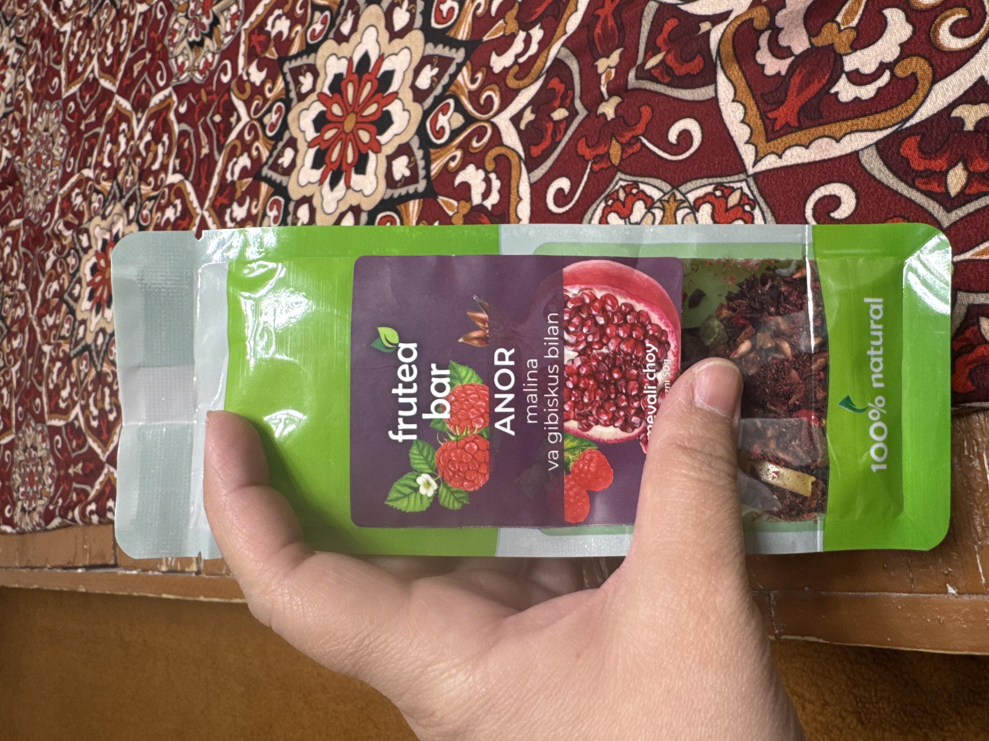 Fruteabar "Гранат с малиной и гибискусом" Чайный напиток сухой рассыпной, 50 гр