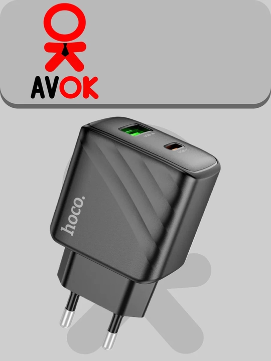 CS23A Sunlight tarmoq quvvatlagichi, PD30W + QC3.0, Type-C va USB-A, EU shtekeri, qora - 