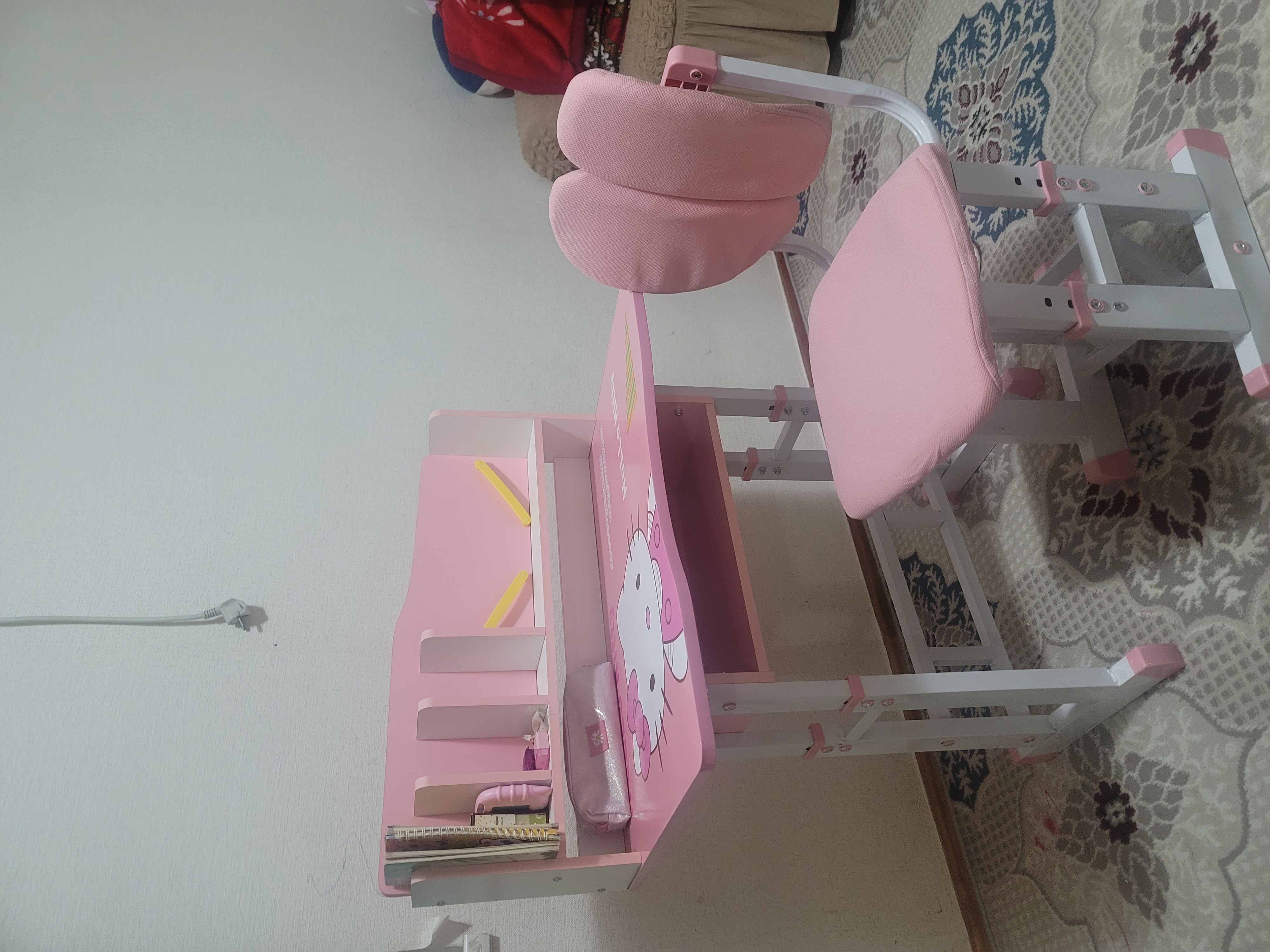 Детские парты и стулья, набор регулируемой высоты, Hello Kitty, космос, супергерои