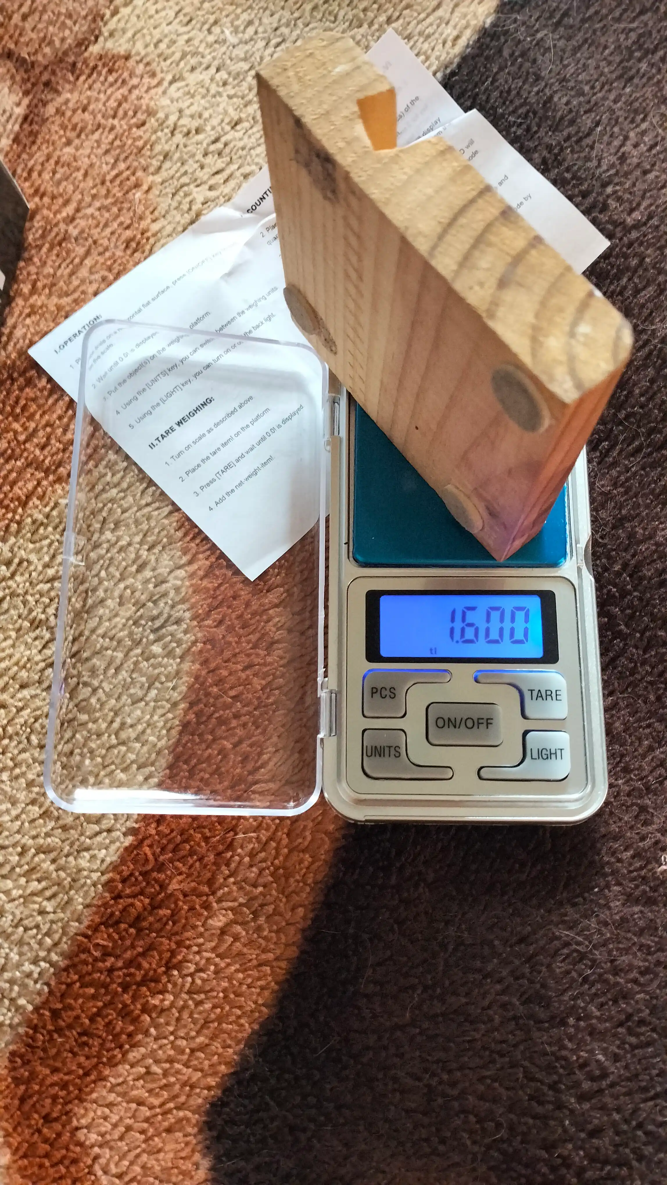 Elektron zargarlik tarozisi, batareykalar bilan, 500 gr