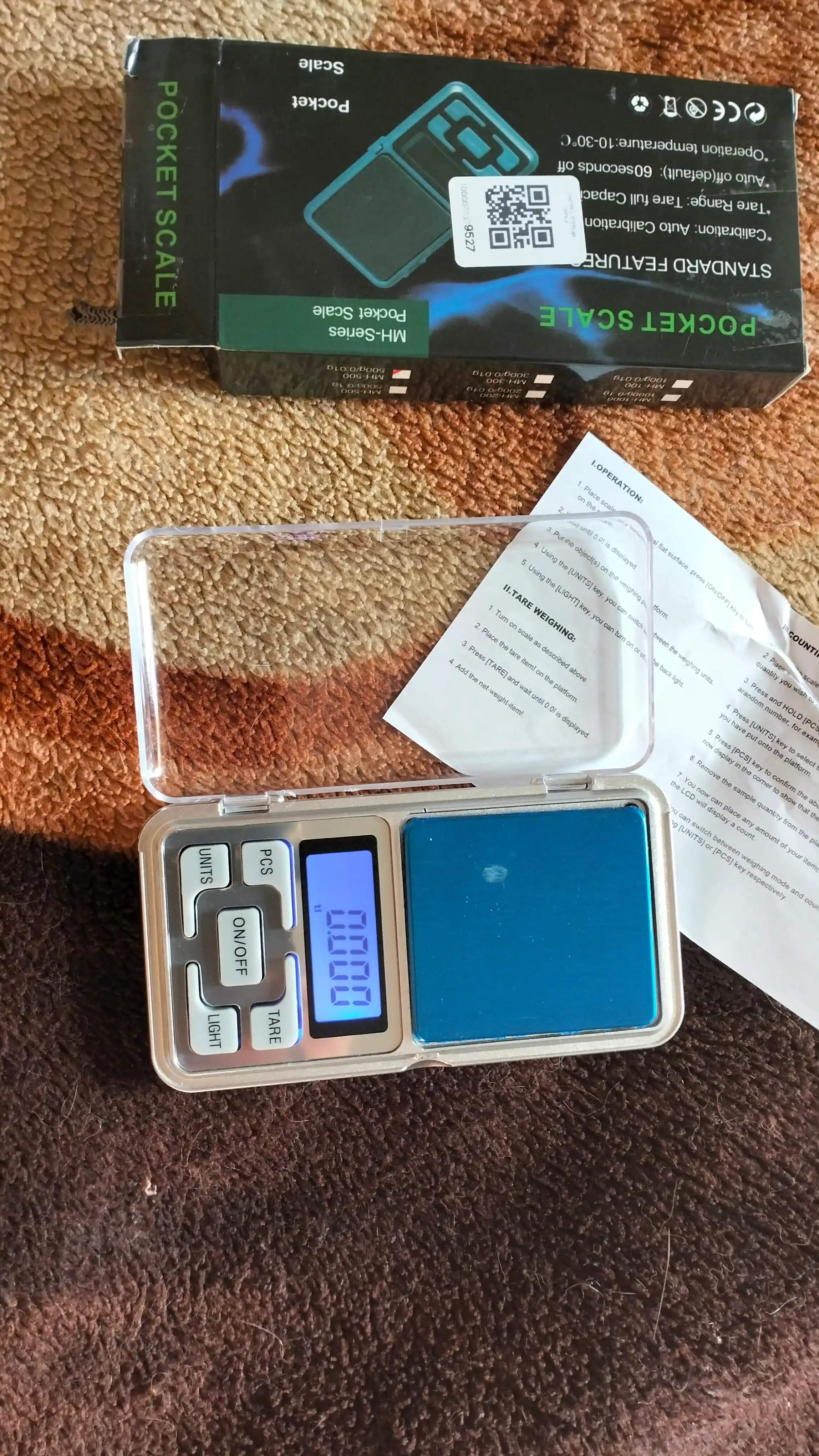 Elektron zargarlik tarozisi, batareykalar bilan, 500 gr