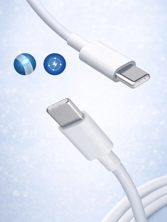 USB-C Type-C kabel 1m, 60W Charging, iPhone, Samsung, Android uchun zaryadlash kabeli