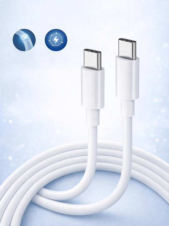 USB-C Type-C kabel 1m, 60W Charging, iPhone, Samsung, Android uchun zaryadlash kabeli