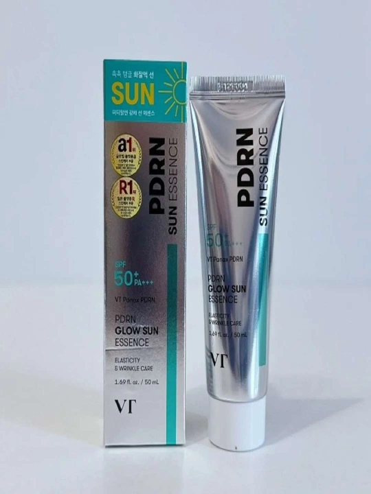 VT Terini yaltiratish uchun essensiya Panax PDRN Glow Sun Essence Elasticity & Wrinkle Care 50 ml - 