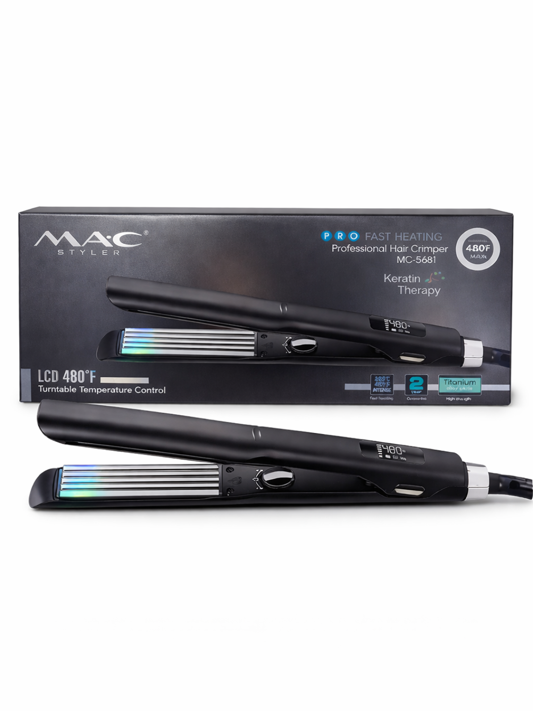 Professional soch gofre MAC Styler MC-5681 — ildiz hajm beruvchi LCD displeyli