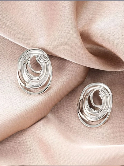 Серьги женские, элегантные серьги — 6624121-BUJITERIYAZIRAK-БЕЛЫЙ