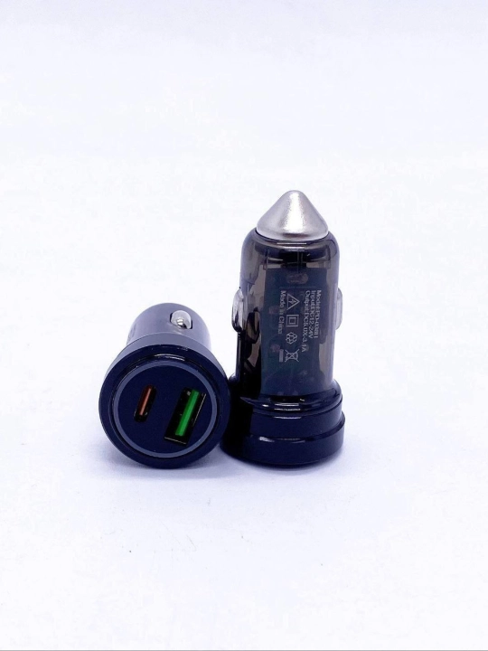 Автомобильное зарядное устройство, USB-A + Type-C - 