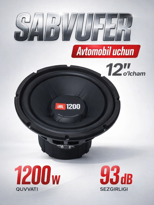 Сабвуфер JBL GT5-S12, 1200 Вт. - 