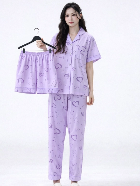 Ayollar uchun 3 tasi 1 da pijama, ayollar pijamasi, qulay ayollar tungi kiyimi + sovg‘a - 
