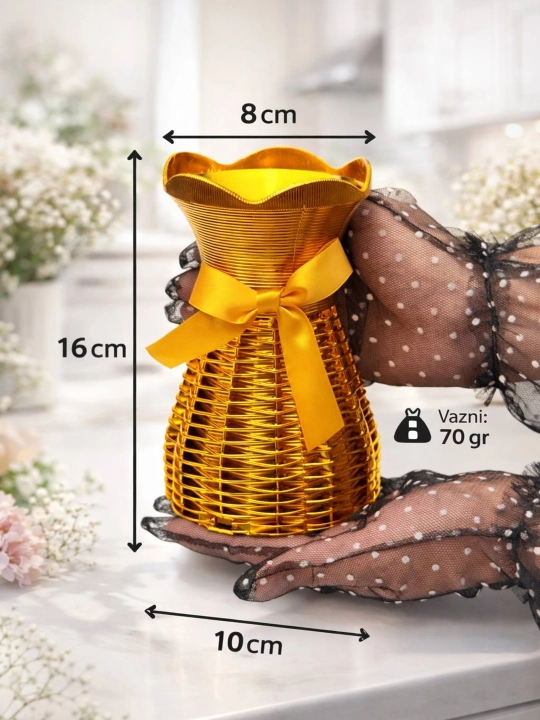 Tabiiy va sun’iy gullar uchun guldon vaza, plastik, kauchuk va plastmassa materiallardan