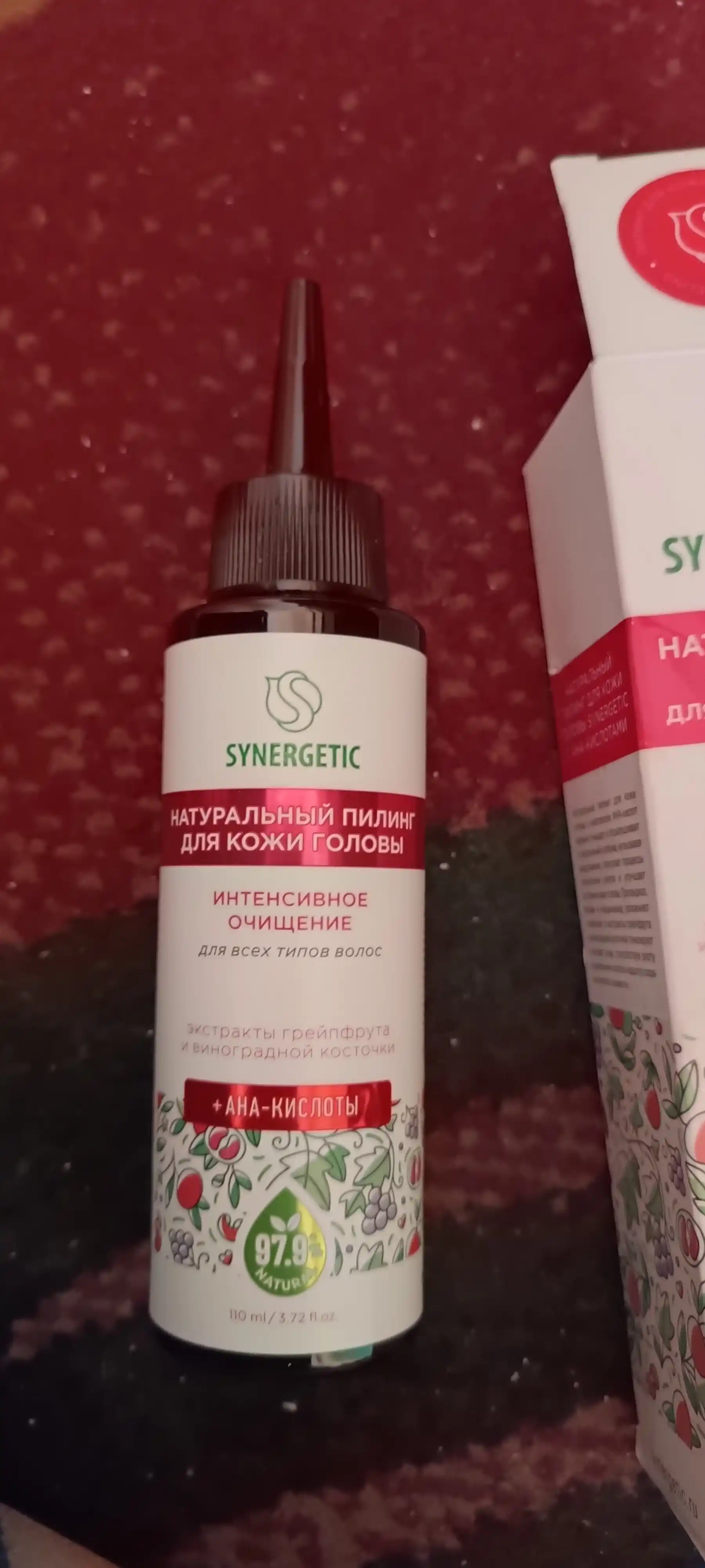 Пилинг натуральный SYNERGETIC, для кожи головы c AHA-кислотами, 110 мл