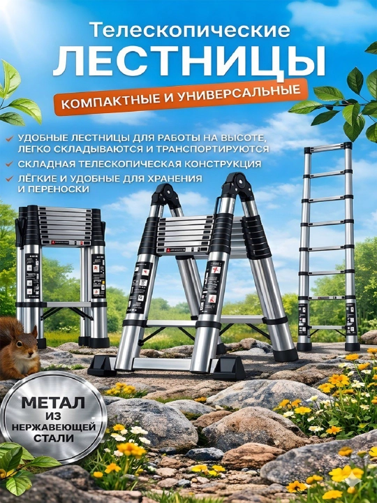 Многофункциональный телескопическая лестница - 