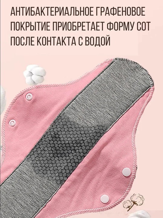 Ayollar uchun ko‘p marta ishlatiladigan gigiyenik taglik 23 sm rangi tasodifiy 1, 2, 3 ta