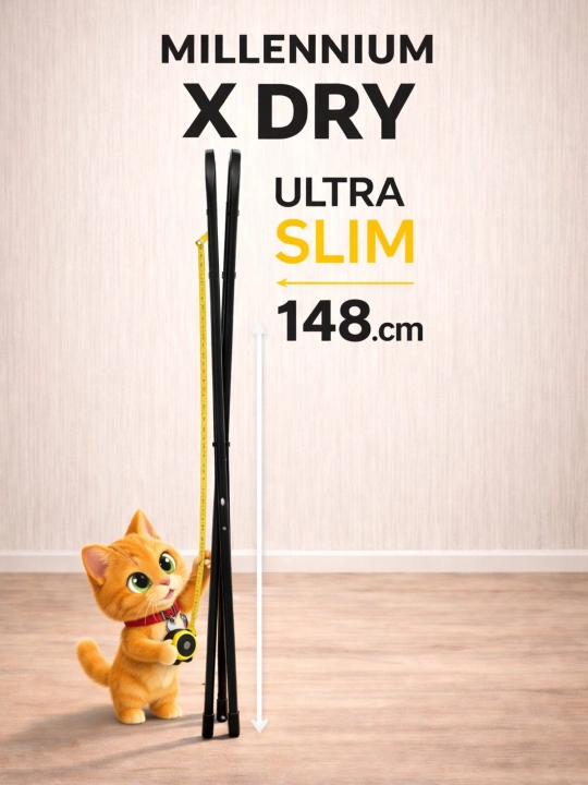 Kiyim quritgich, Millennium X-Dry, bardoshli metaldan yasalgan