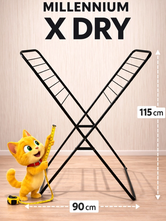 Kiyim quritgich, Millennium X-Dry, bardoshli metaldan yasalgan - 