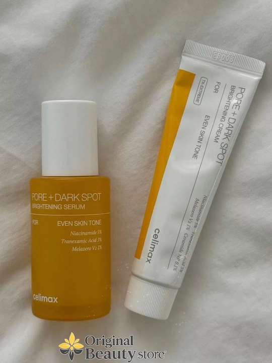 Celimax Pore + Dark Spot Brightening Serum & Cream - Dog‘larni kamaytiruvchi vosita