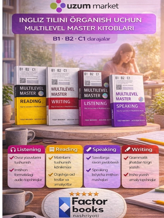 MULTILEVEL, Reading, Listening, Multilevel master, Mock tests, Speaking, Writing - 