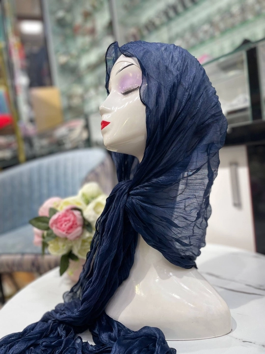 Organza ro‘mol, hijob, nafas oluvchi, zamonaviy sharf, barcha qiyofalar uchun ro‘mol, bayramona - 