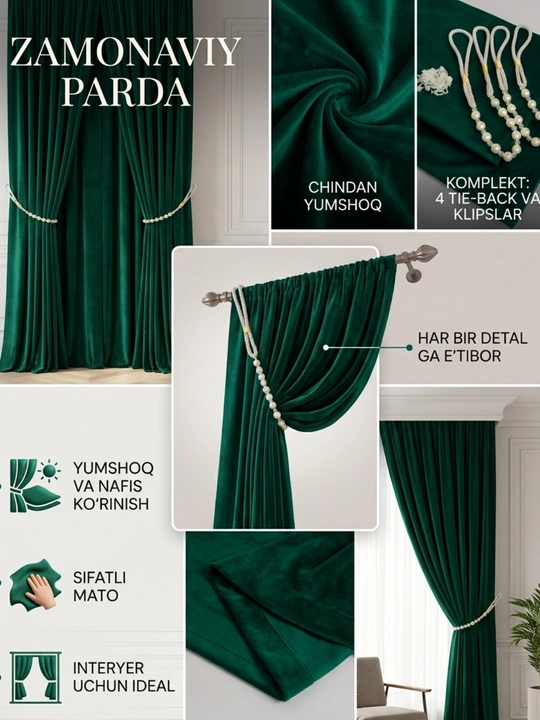 Parda, zamonaviy interyer pardasi
